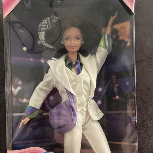Barbie Doll in White Suit with Purple Accents - Picture 1 of 3